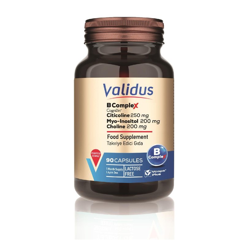 Validus B Complex + Citicoline 250 mg + Myo-Inositol 200 mg + Choline 200 mg 90 Capsules