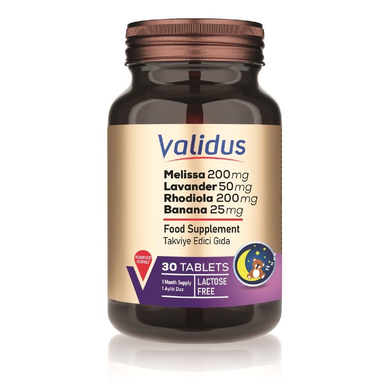Validus Lavander + Banana + Melissa + Rhodiola + Jasmin 30 Tablets