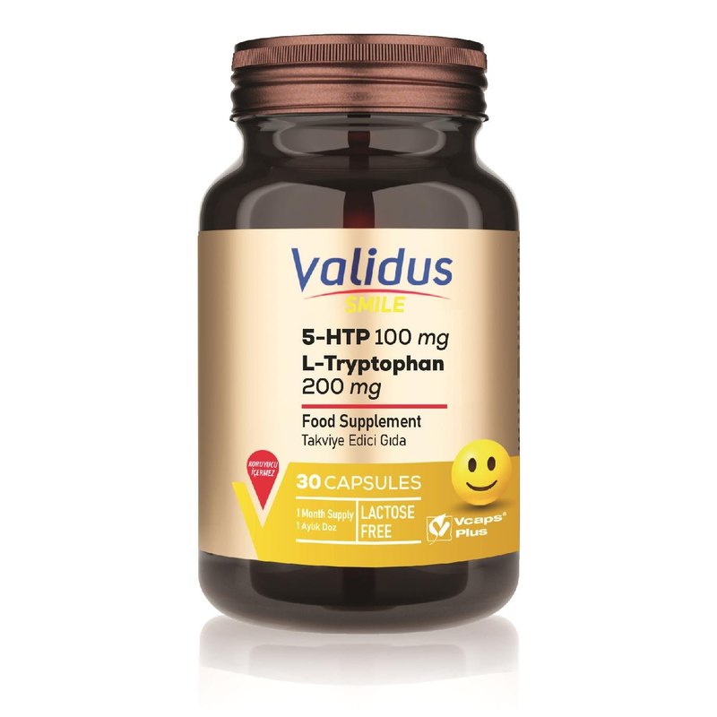 Smile 5-HTP 100 мг, 30 капсул Vcaps Plus