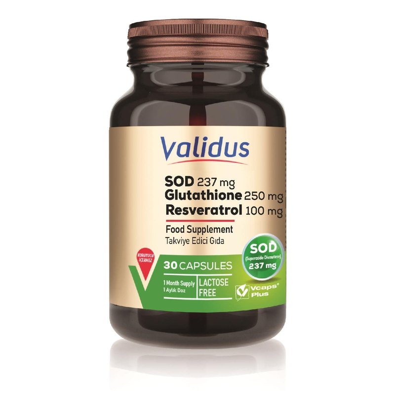 Validus SOD.Superoxide Dismutase 237 mg 30 Capsules (Vcaps Plus)