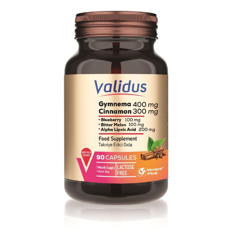 Validus Gymnema Sylvestre 400 mg + Cinnamon 300 mg 90 Capsules (Vcaps Plus)