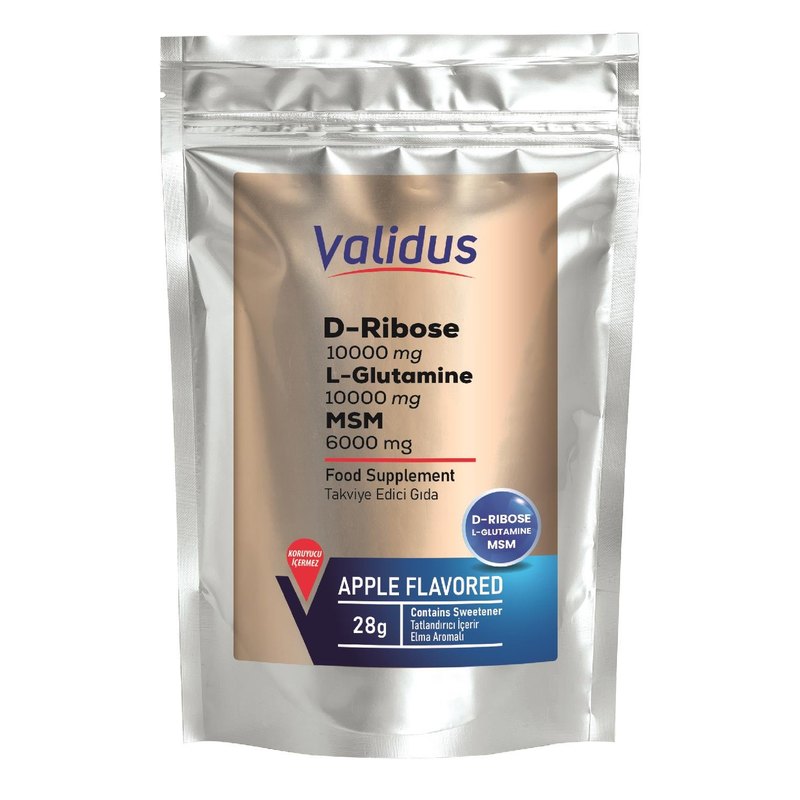 Validus D-Ribose 10000 mg + L-Glutamine 10000 mg + MSM 6000 mg 10 Sachets