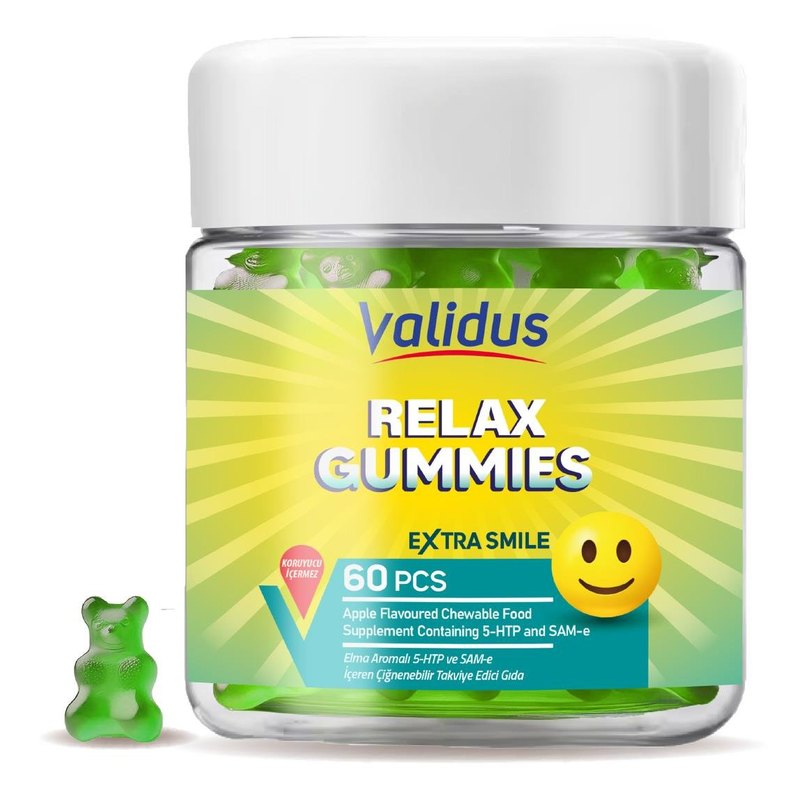 Validus Relax 5-HTTP 200 mg + Sam-e 25 mg 60 Gummies (Pectin)