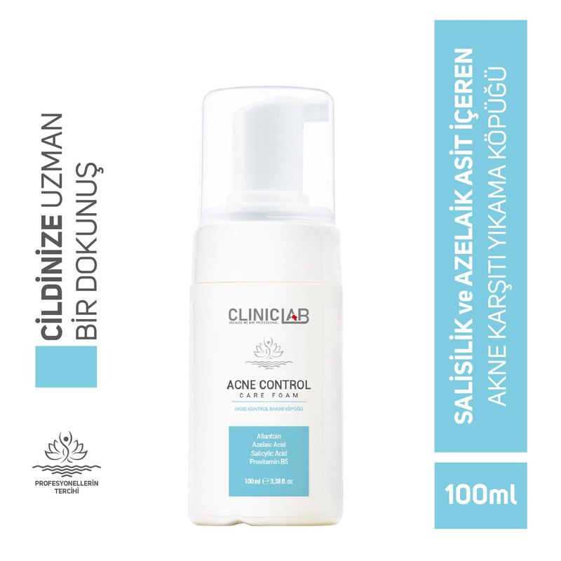 ClinicLab Akne Kontrol Yüz Temizleme Köpüğü 100 ml