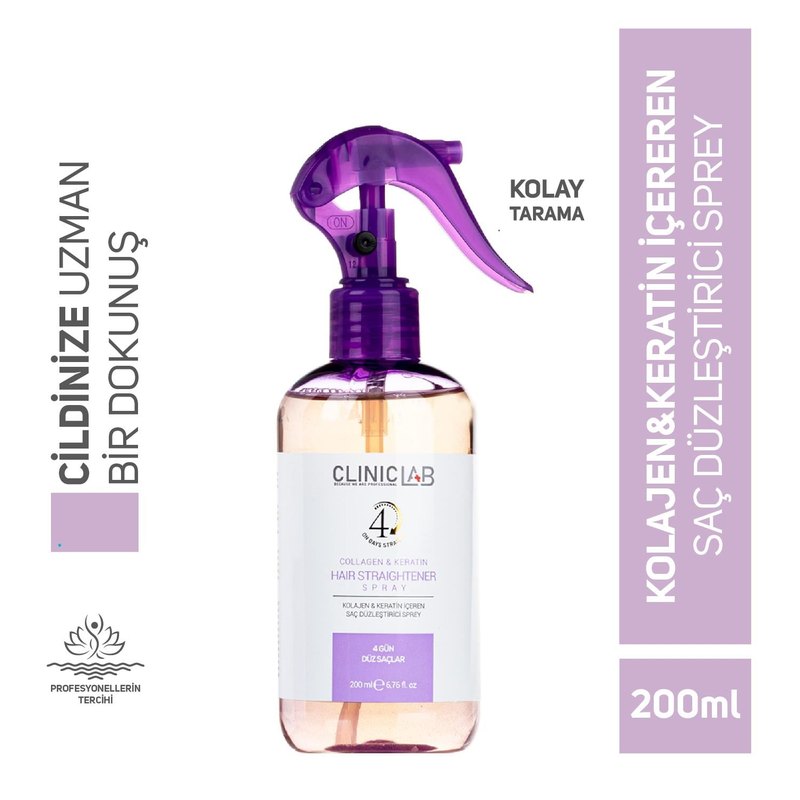 Cliniclab Kolajen ve Keratin Saç Düzleştirici Sprey 200 Ml