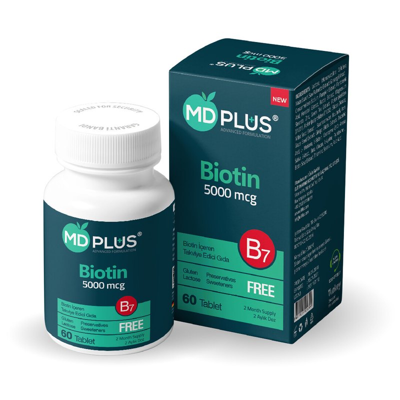 MD Plus Advanced Hair Biotin 5000 mcg 60 Tablet